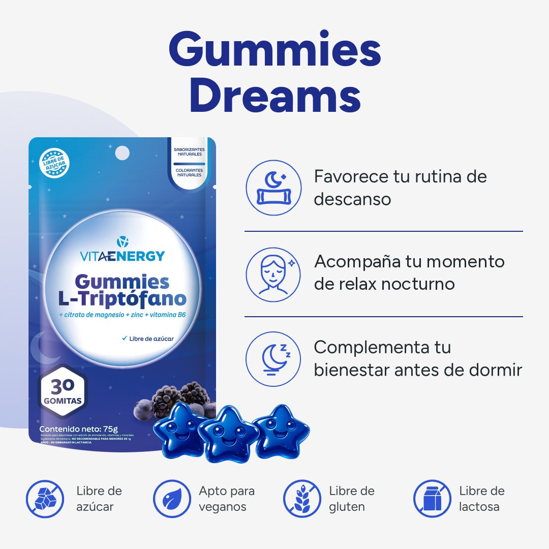 Beneficios y sellos Gomitas Dreams