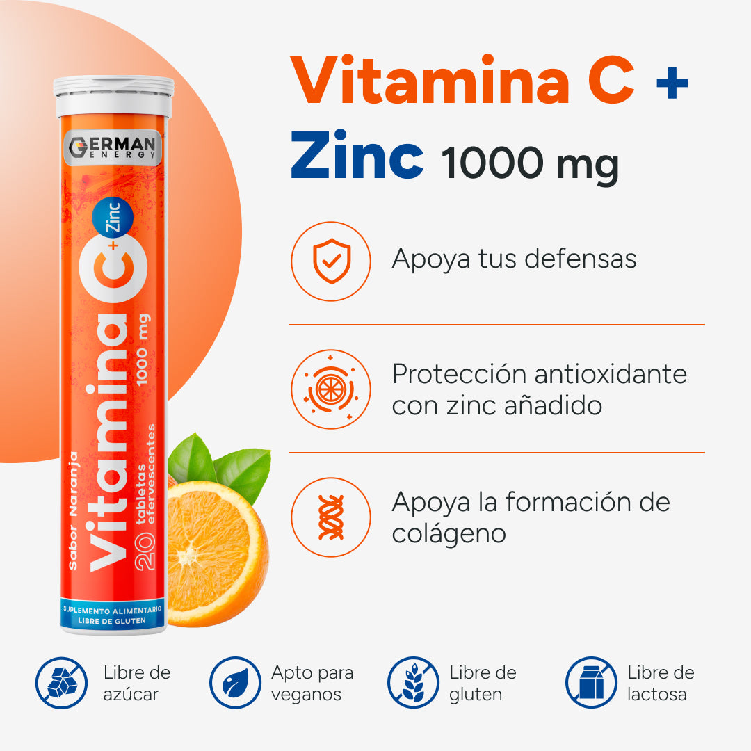 Beneficios y sellos Vitamina C 1000 mg Frutas Tropicales