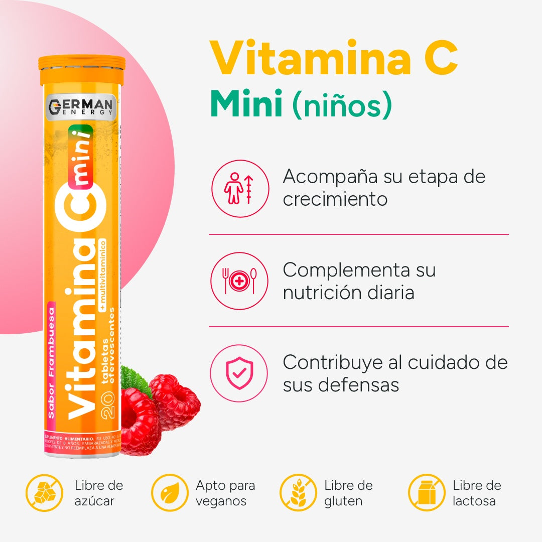 Beneficios y sellos Vitamina C Mini Niños